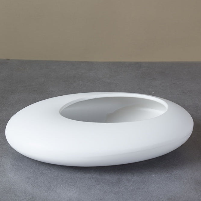ORCHIDFLOW – Shallow Ceramic Bonsai Pot with Artistic Pebble Design