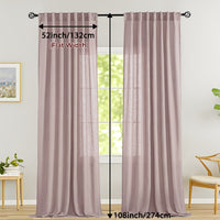 LINVIA – Flax Linen Sheer Curtains for Soft Light Filtering and Privacy Drapery