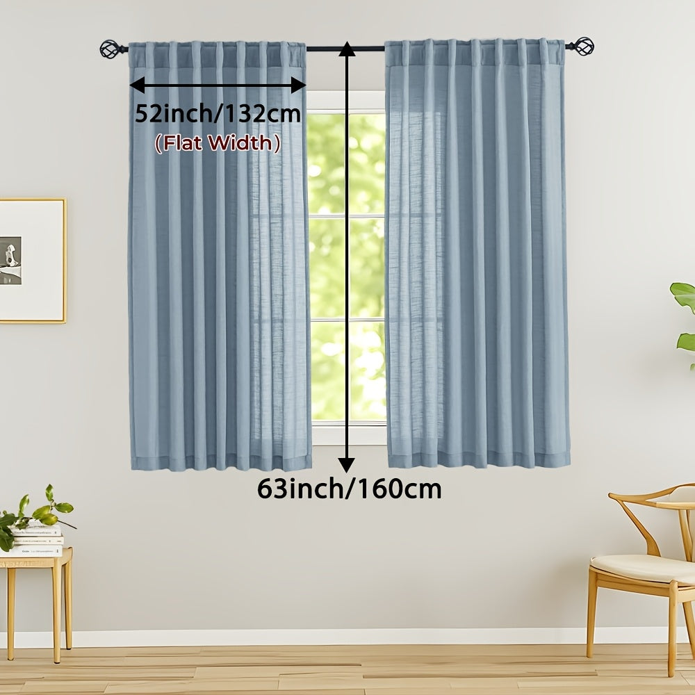 LINVIA – Flax Linen Sheer Curtains for Soft Light Filtering and Privacy Drapery