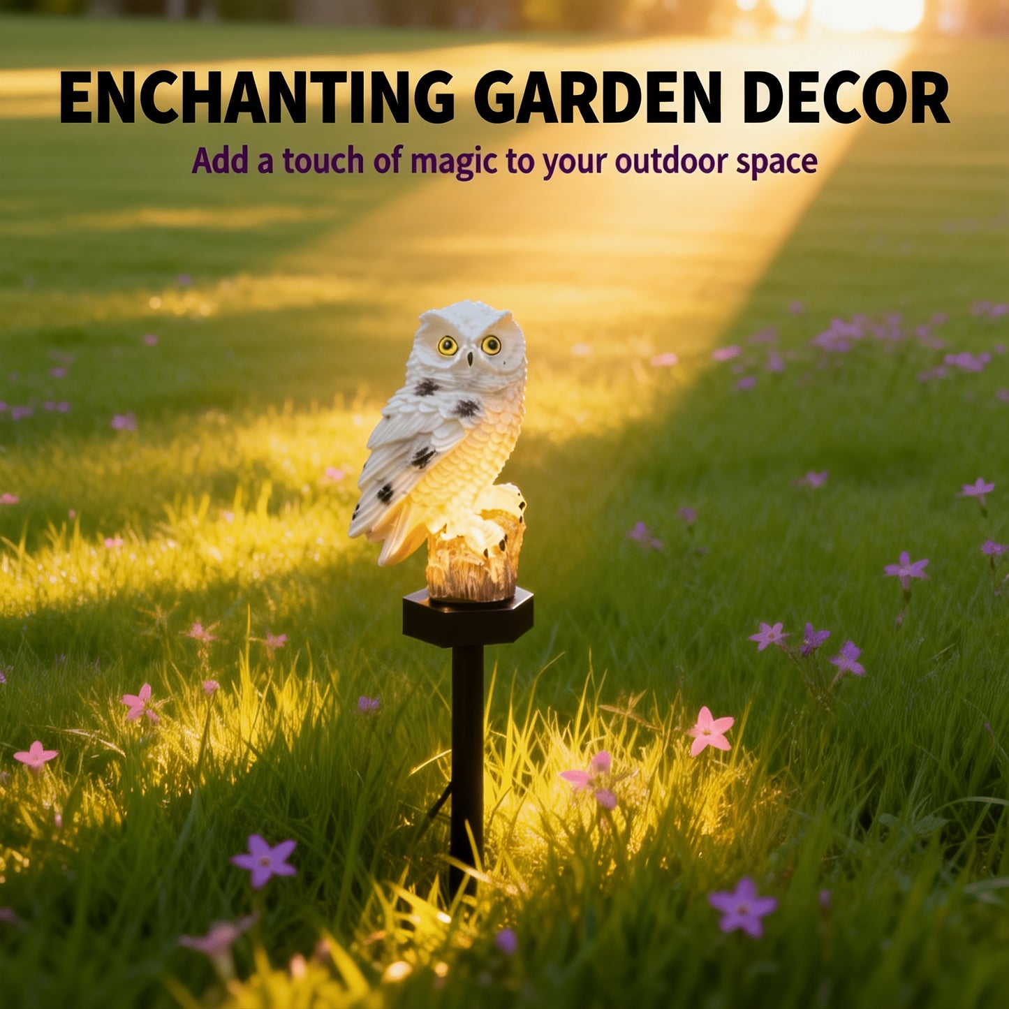 OWLGLOW – Solar LED Owl Garden Statue Light