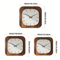 WOODHAVEN Vintage Square Wooden Wall Clock