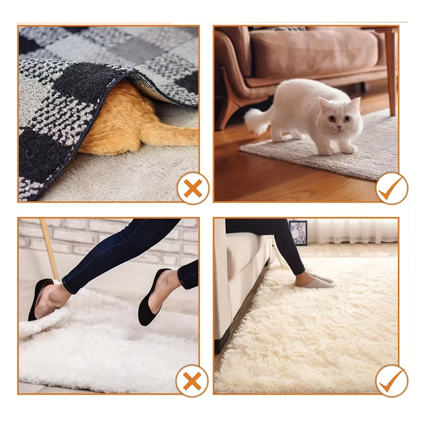 GRIPFIX – Reusable Non-Marking Anti-Slip Carpet Stickers for Secure Home and Office Use