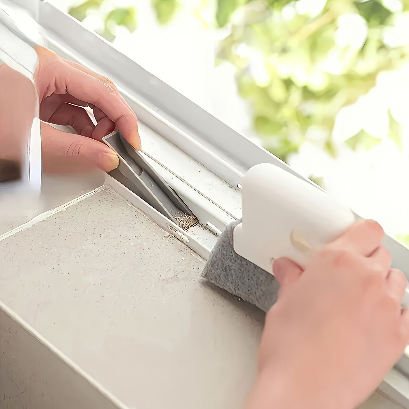 CREVICLEAN – Handheld Multi-Surface Cleaning Brush with Grooves & Crevice Tool