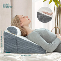 SLEEPLUXE – Lumbar Support Bed Pillow with Washable Cover