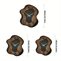 WOODMERE Irregular Wooden Battery Wall Clock