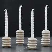 ROMAN TRAVERTINE – Natural Marble Candle Holder