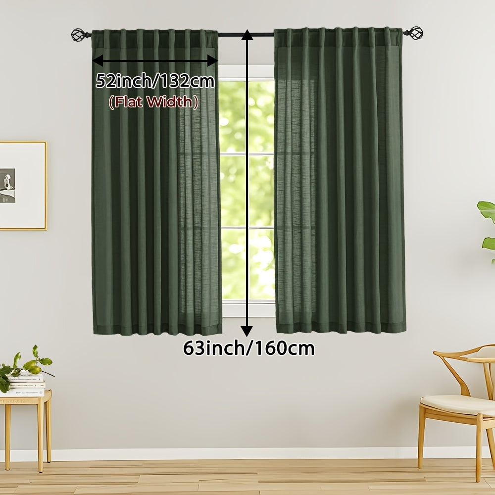 LINVIA – Flax Linen Sheer Curtains for Soft Light Filtering and Privacy Drapery