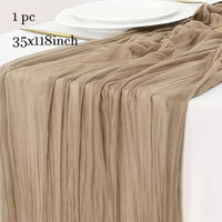 BOHOCRISP – Crinkled Cheese Tablecloth for Elegant Boho and Holiday Table Styling