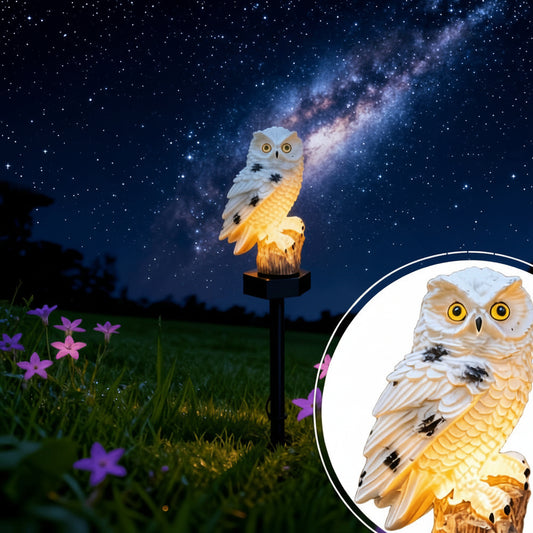 OWLGLOW – Solar LED Owl Garden Statue Light