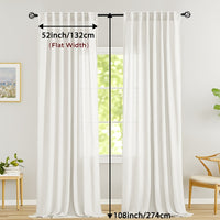 LINVIA – Flax Linen Sheer Curtains for Soft Light Filtering and Privacy Drapery