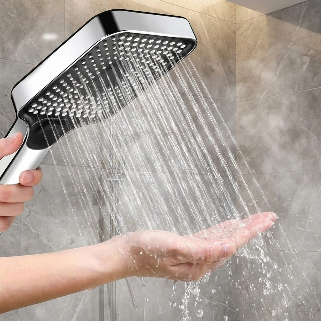 AQUASQUARE – High Pressure 3 Mode Rainfall Shower Head