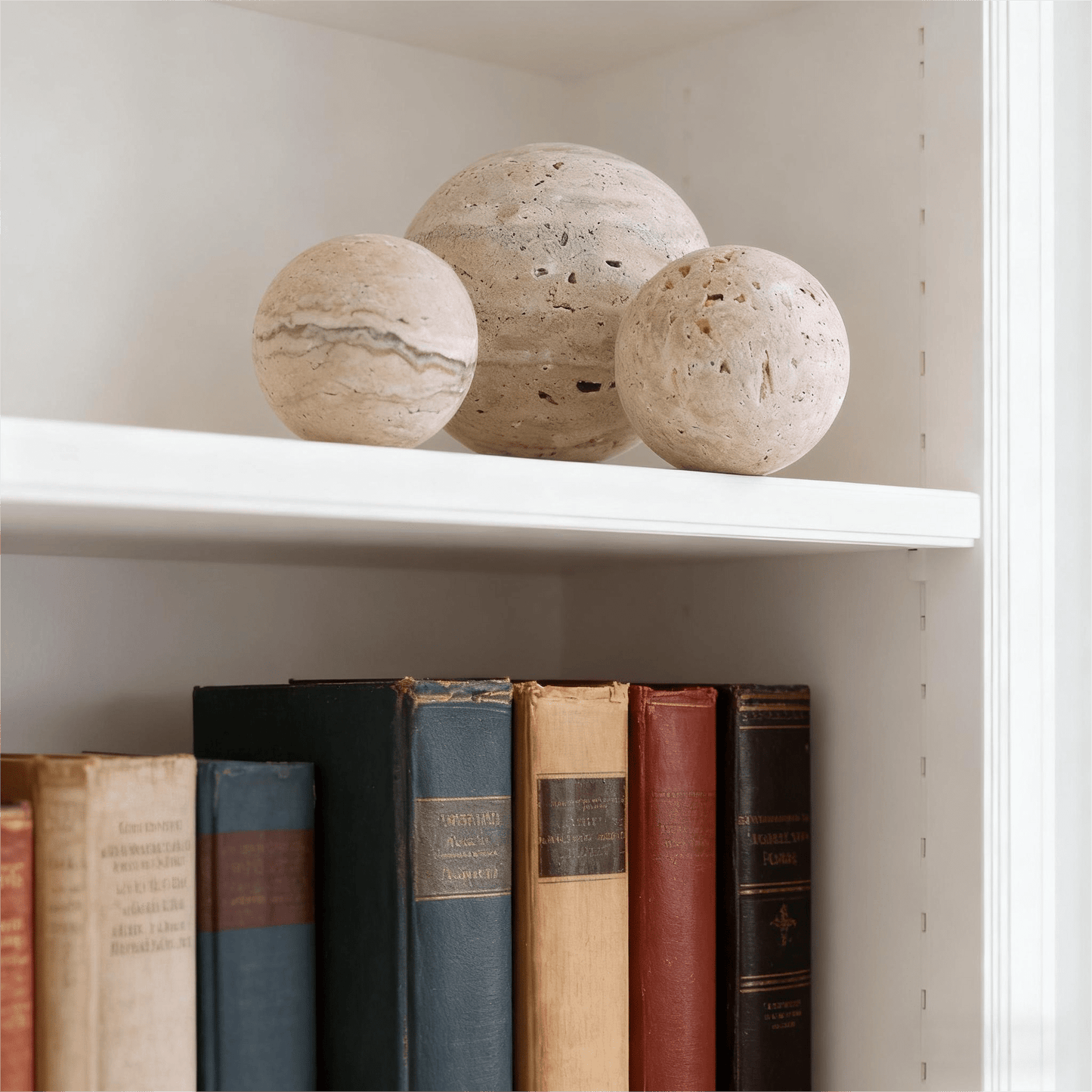WABISTONE ORB – Hand-Carved Travertine Marble Sphere Decor