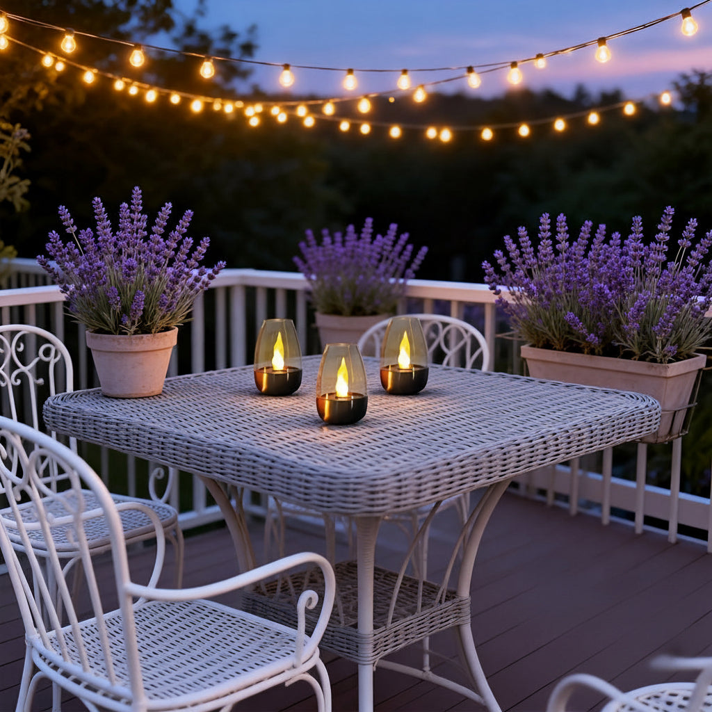 SOLFLARE – Solar LED Stainless Steel Candle Light with Simulated Flame