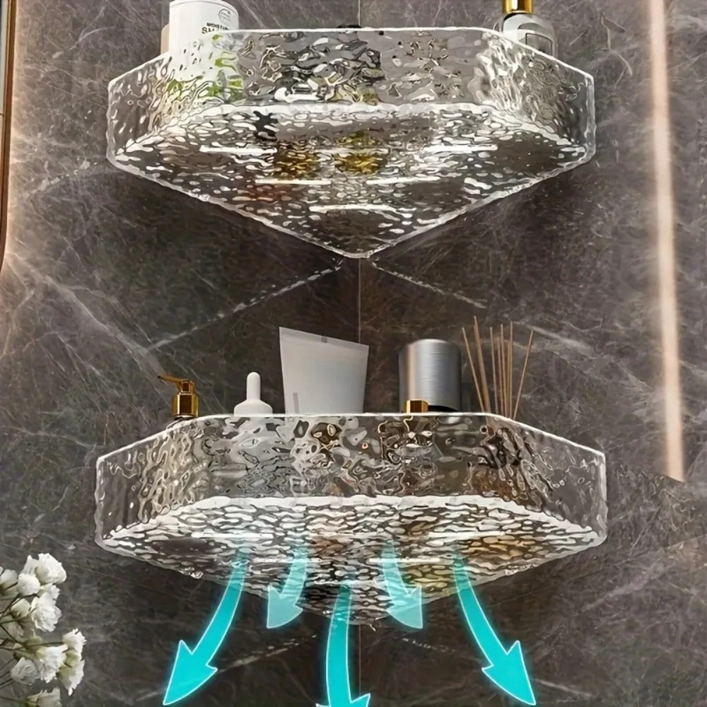 GLACIERA – Corner Glacier Design Bathroom Shelf Organizer