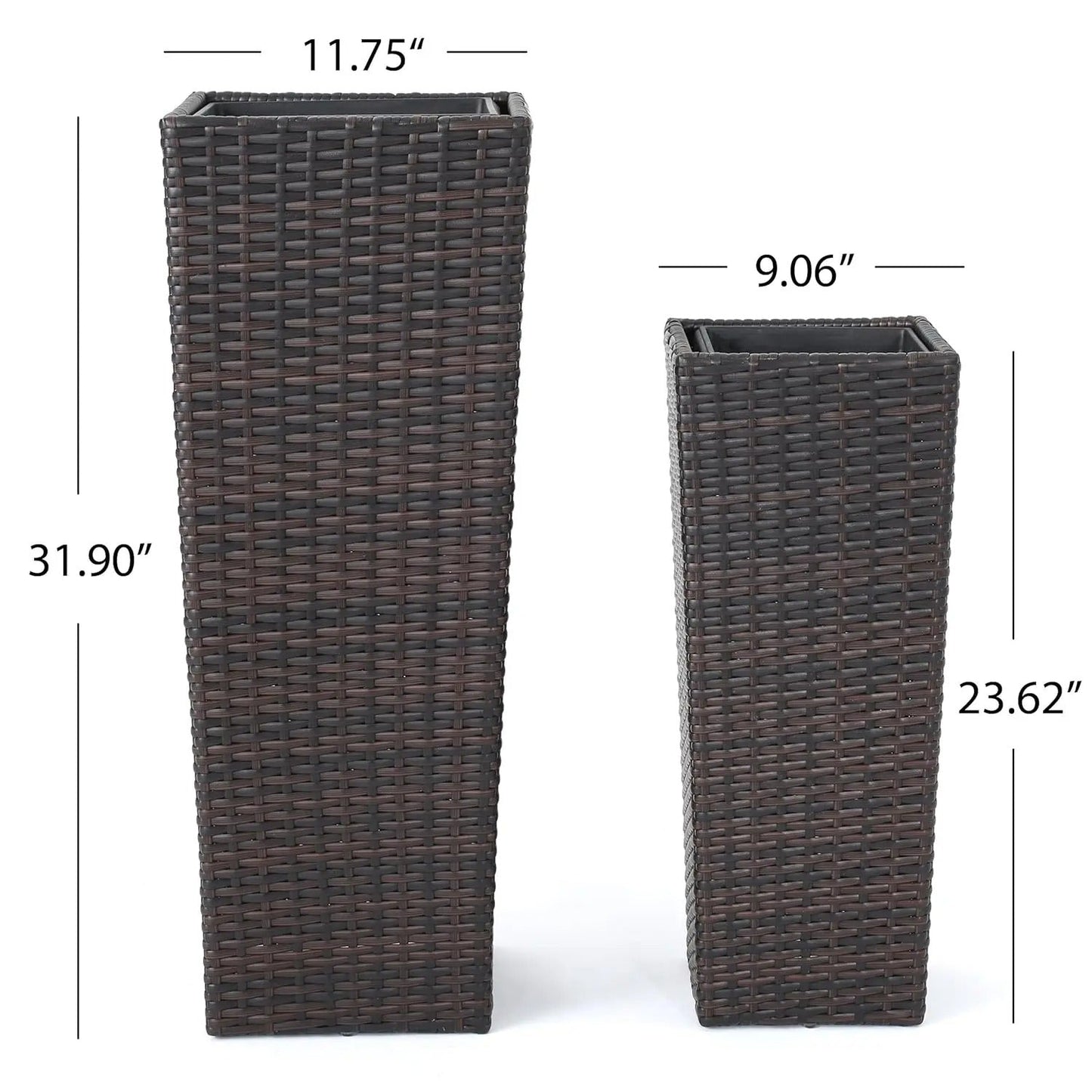 RATTANOVA – Outdoor Wicker Planter Set