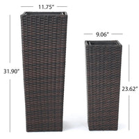 RATTANOVA – Outdoor Wicker Planter Set