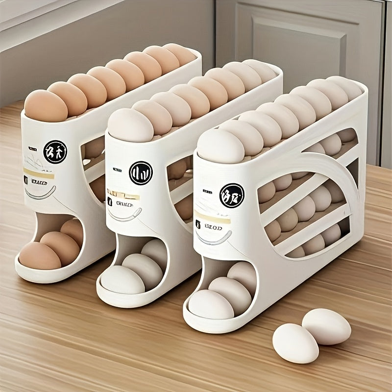 EGGROLLA – 4 Tier Rolling Egg Storage Organizer
