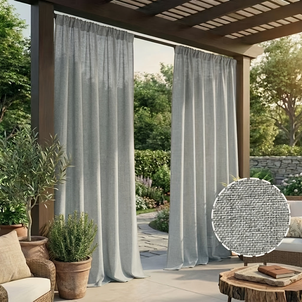 CURTAINLIVA – Bohemian Outdoor Curtains with Linen-Like Texture