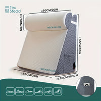 SLEEPLUXE – Lumbar Support Bed Pillow with Washable Cover