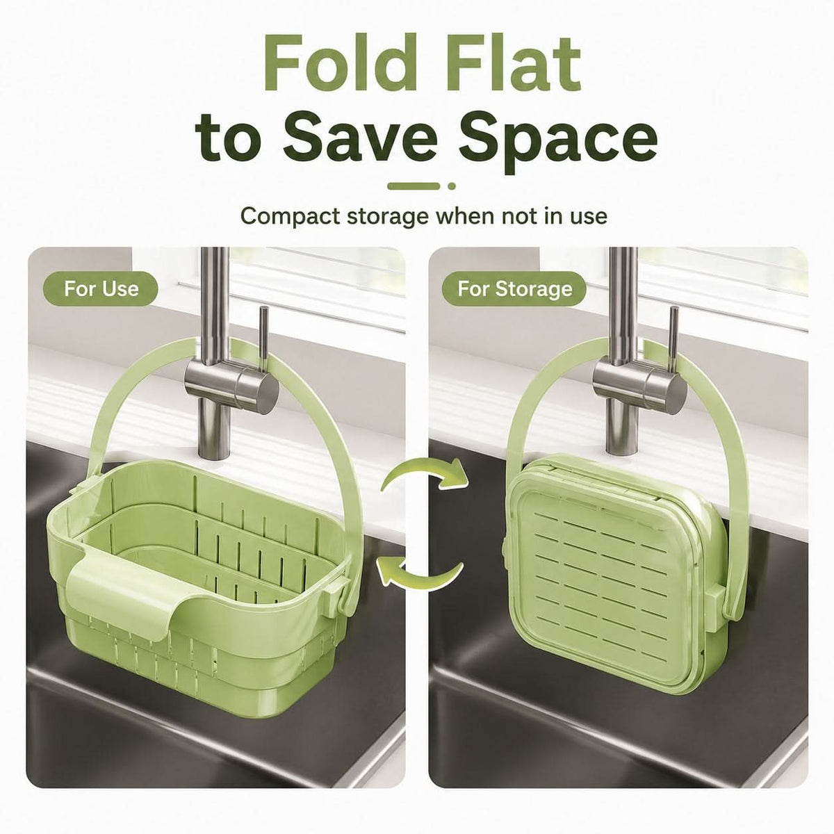 COLLADOCK – Retractable Hanging Colander for Tidy Sink-Side Organization