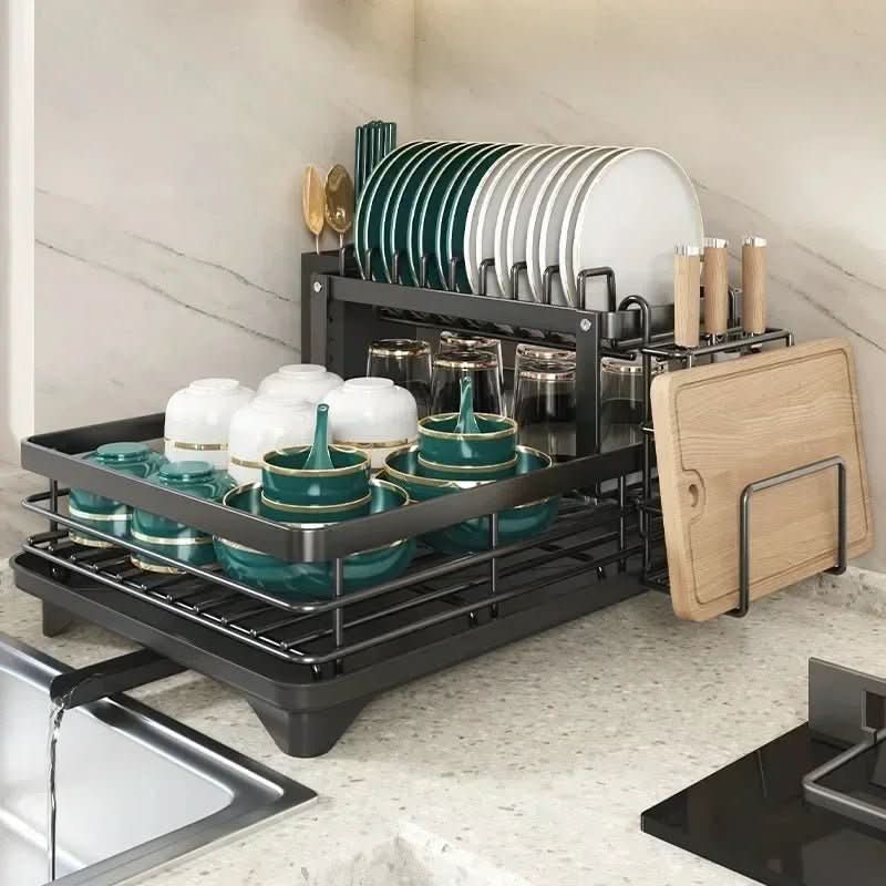 RACKTIDY – Foldable Dish Drying Rack for Organized Countertop Drying