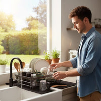 RACKTIDY – Foldable Dish Drying Rack for Organized Countertop Drying