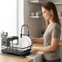RACKTIDY – Foldable Dish Drying Rack for Organized Countertop Drying