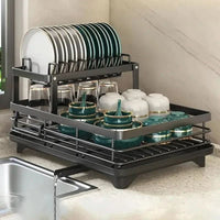 RACKTIDY – Foldable Dish Drying Rack for Organized Countertop Drying