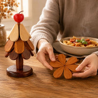 PINEFOLD – Christmas Tree Table Trivet Set for Easy Storage