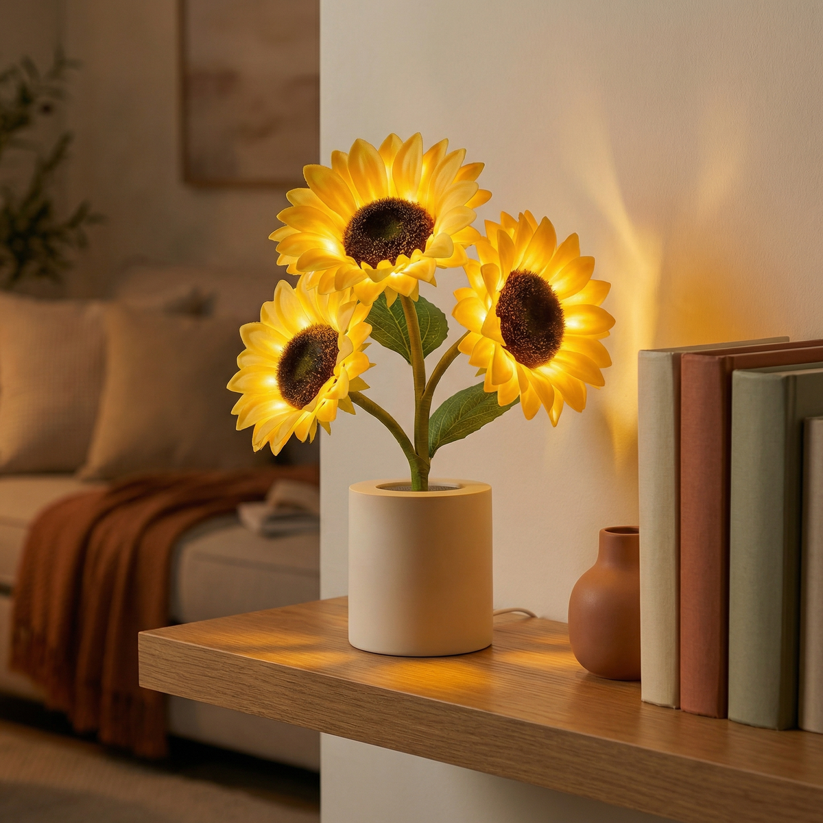 SUNPETAL – Rechargeable Sunflower Table Lamp for Warm Ambiance