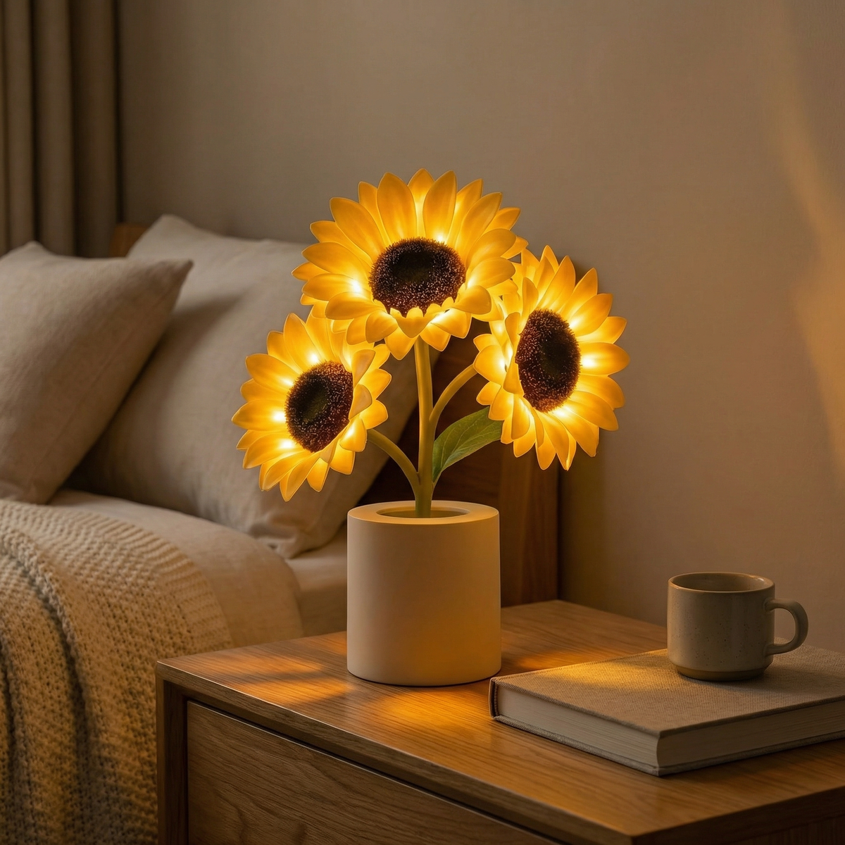 SUNPETAL – Rechargeable Sunflower Table Lamp for Warm Ambiance