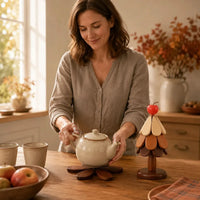 PINEFOLD – Christmas Tree Table Trivet Set for Easy Storage