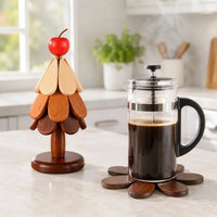 PINEFOLD – Christmas Tree Table Trivet Set for Easy Storage