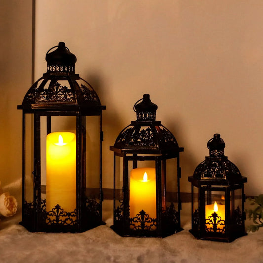 LANTOVIA – Vintage Hanging Lantern Set for Elegant Home Styling