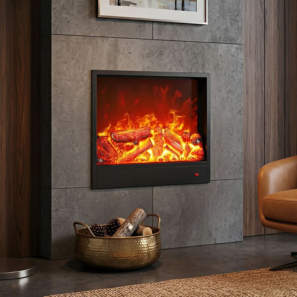 EMBERLUXE – LED Fireplace Wall Lighting for Elegant Warmth