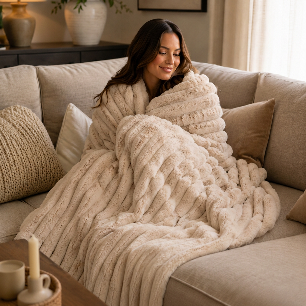 SLUMBERELIA – Plush Blanket for Peaceful Nighttime Relaxation