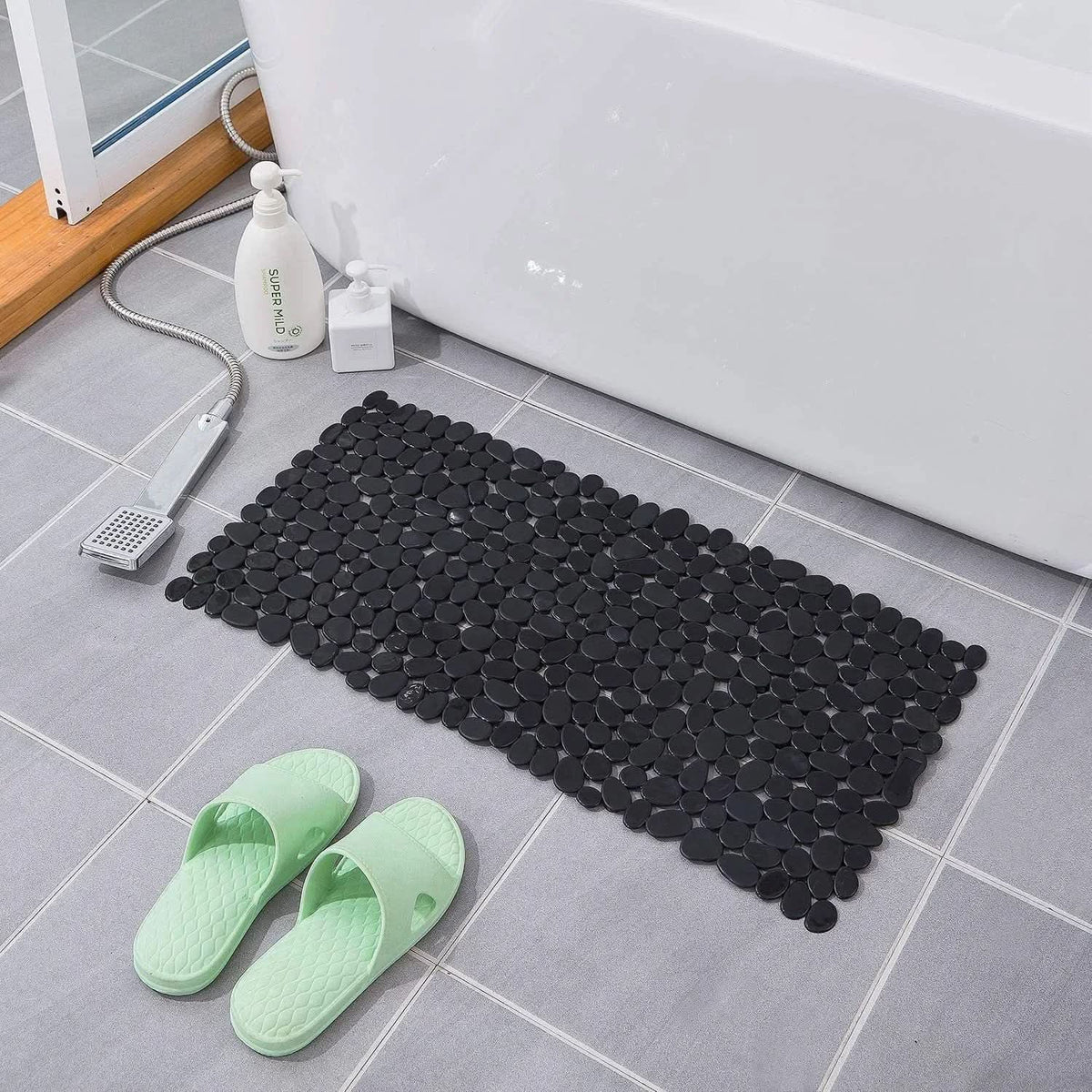 PEBBLAVORA – Textured Bath Mat for Comfortable Daily Showers