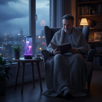 AQUAJELORIA – Glowing Jellyfish Lamp for Peaceful Bedroom Ambience