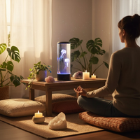 AQUAJELORIA – Glowing Jellyfish Lamp for Peaceful Bedroom Ambience