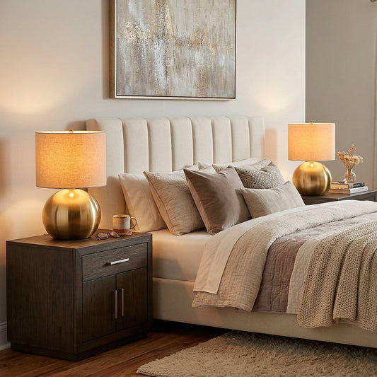 DUOORBENA – Matching Orb Lamps for Convenient Bedside Lighting