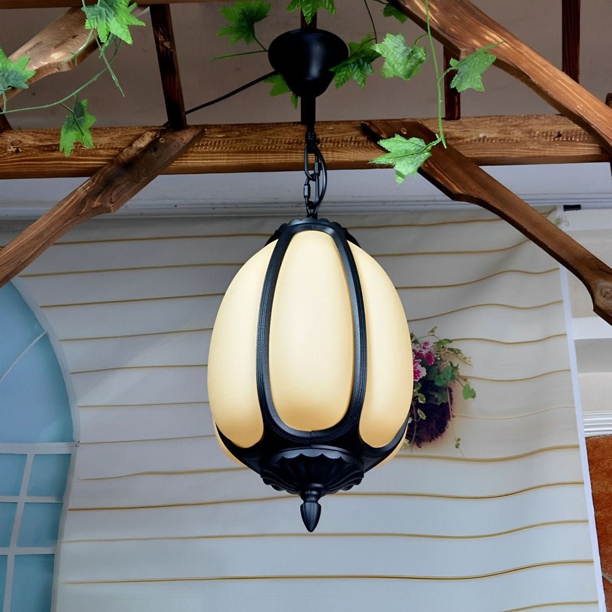 HARVESTELLE – Pumpkin Pendant Light for Elegant Patio Styling
