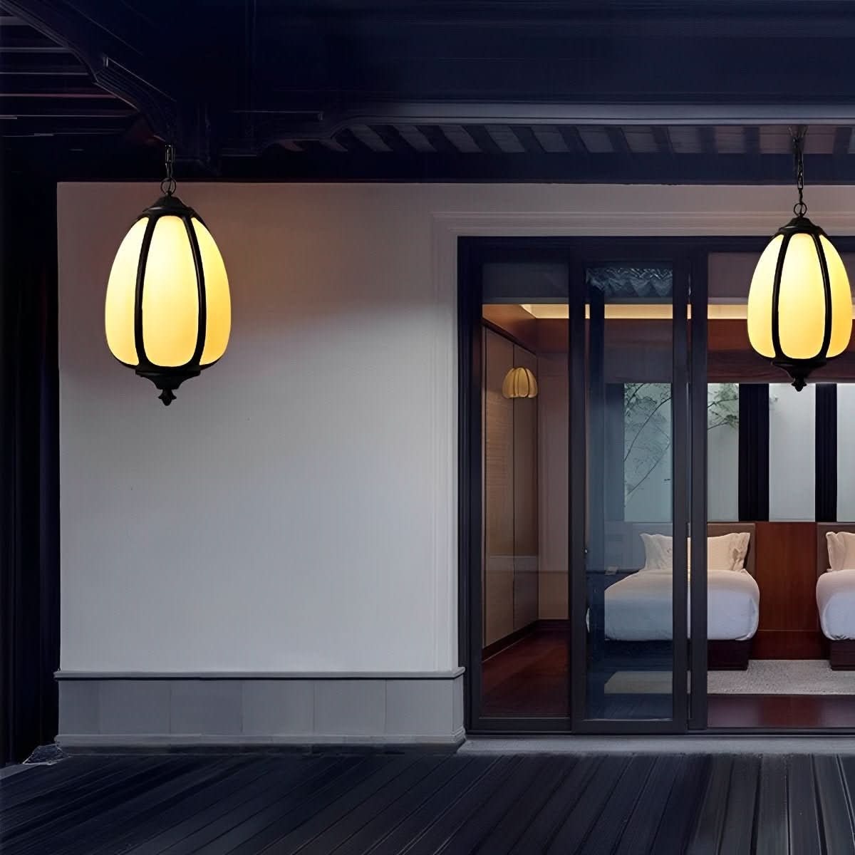 HARVESTELLE – Pumpkin Pendant Light for Elegant Patio Styling