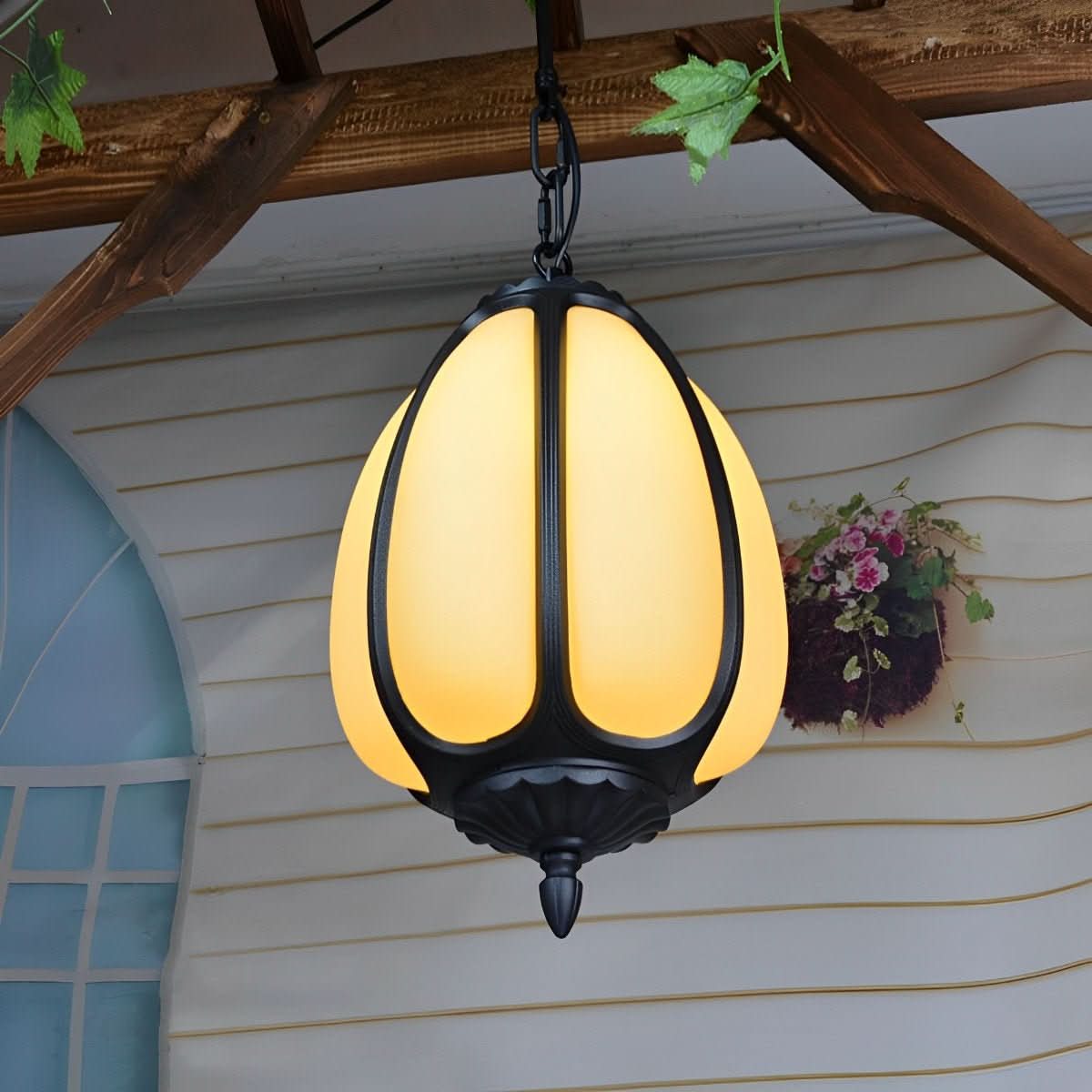 HARVESTELLE – Pumpkin Pendant Light for Elegant Patio Styling