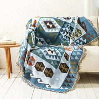 NOMAVIA – Geometric Throw Blanket for Relaxed Bohemian Styling