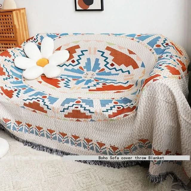 NOMAVIA – Geometric Throw Blanket for Relaxed Bohemian Styling