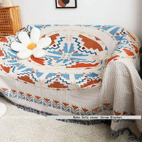 NOMAVIA – Geometric Throw Blanket for Relaxed Bohemian Styling
