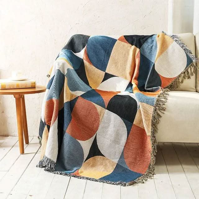 NOMAVIA – Geometric Throw Blanket for Relaxed Bohemian Styling