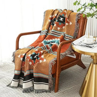 NOMAVIA – Geometric Throw Blanket for Relaxed Bohemian Styling