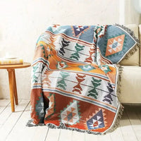 NOMAVIA – Geometric Throw Blanket for Relaxed Bohemian Styling