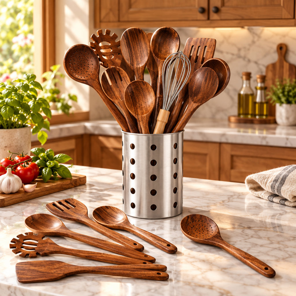 CHEFENZA – Complete Kitchen Utensil Set for Convenient Meal Preparation